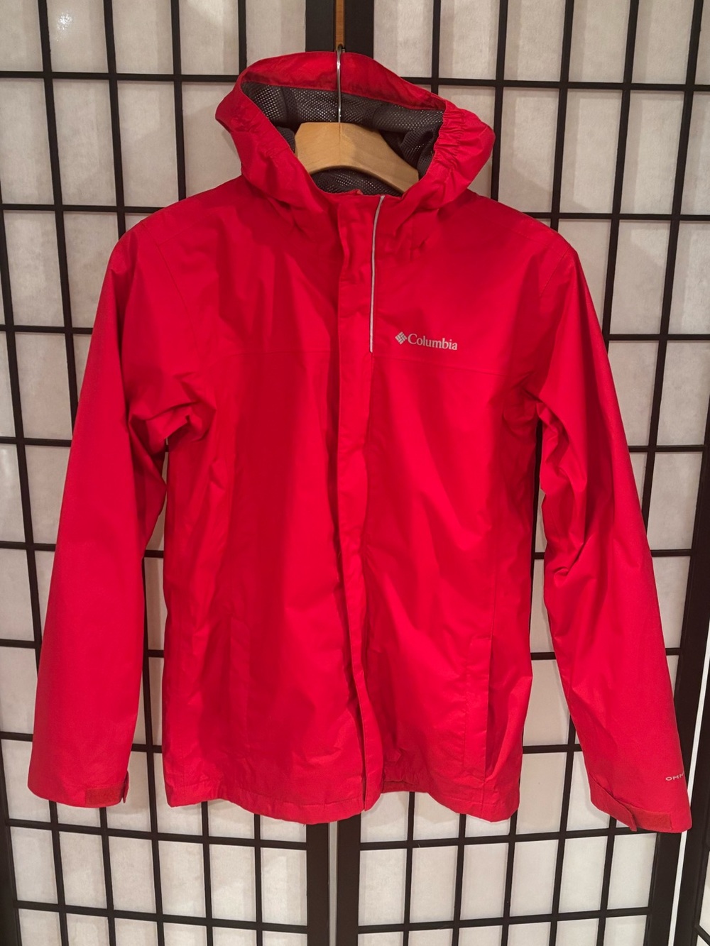 Columbia Kids Red Hooded Rain Jacket 14-16